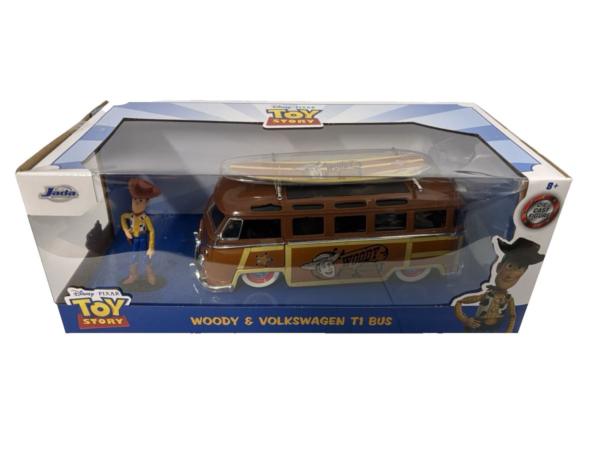 Jada Toys Disney Pixar Toy Story Woody VW Volkswagen T1 Bus 1:24