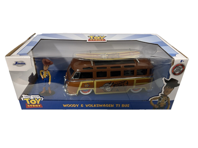 Jada Toys Disney Pixar Toy Story Woody VW Volkswagen T1 Bus 1:24