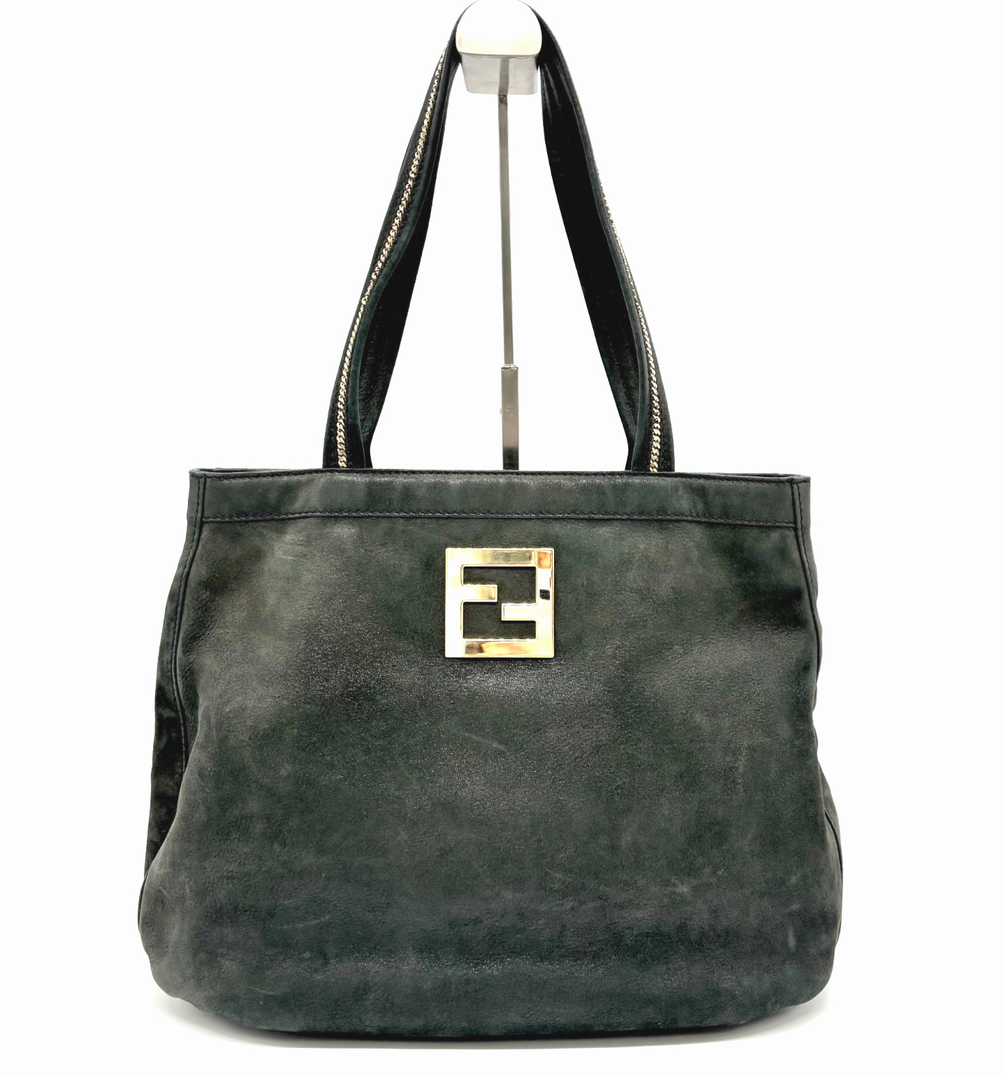 FENDI Shoulder Bag Hand Bag Selleria Leather FF Authentic thumbnail 2