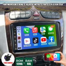FÜR MERCEDES BENZ C-KLASSE W203 C200 C320 C350 CLK CARPLAY AUTORADIO GPS 6+128GB