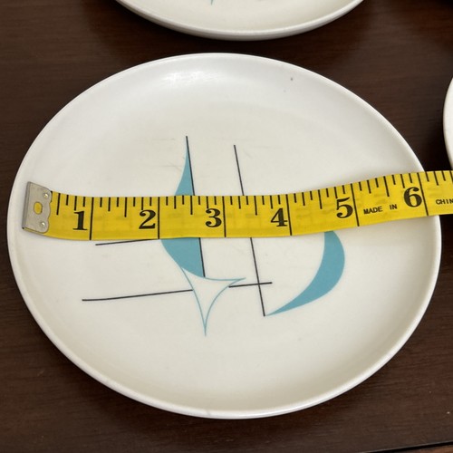 Vintage Mid Century FLORENCE PROLON Regatta Melamine Melmac Bread Plates 4 - Picture 7 of 9