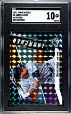 2021 Panini Mosaic Aaron Judge Launched SGC 10 Gem Mint Green Prizm