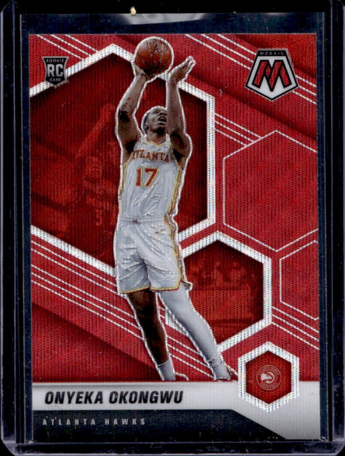 2020-21 Mosaic Onyeka Okongwu RC Red Wave Rookie #225 Hawks