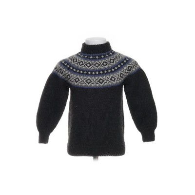 Sandnes Garn, Norwegerpullover, Größe: 120, Grau/Blau/Weiß, Wolle #iP0