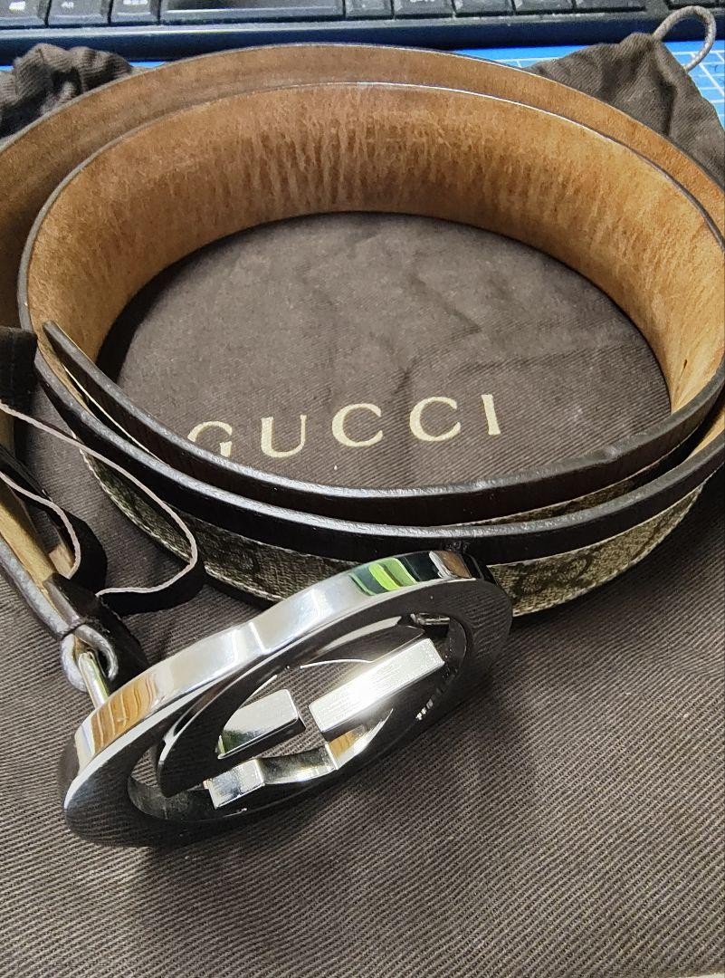 Gucci Brown Interlocking Leather Belt Size 95 38 Preowned From Japan