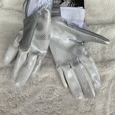 【S】Adidas ScorchLight 6.0 アメフト グローブ Adidas Scorchlight 6 Adult Football Receiving Gloves - Gray/White