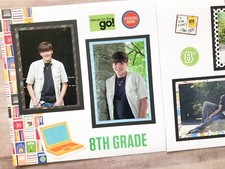 Eighth Grade Scrapbook Layout, Middle School Scrapbook Pages, School Pages