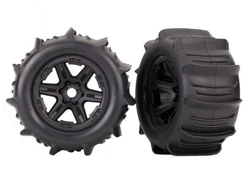 Traxxas 8674 Paddle Tires on Black 3.8 