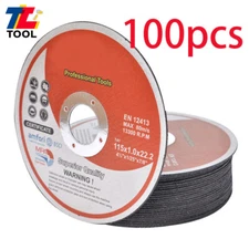 100-Pcs 4.5"x0.040"x7/8" Cut-off Wheel Metal & Stainless Steel Cut Discs
