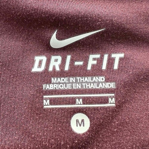 Nike Dri-Fit Burgundy Short Sleeve Tee Shirt Size Medium - Picture 8 of 11