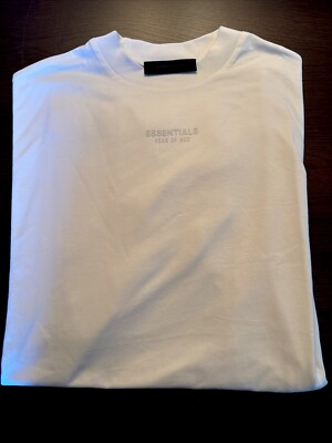 Fear of God Mens Essentials T-Shirt Size Small - Cloud Dancer