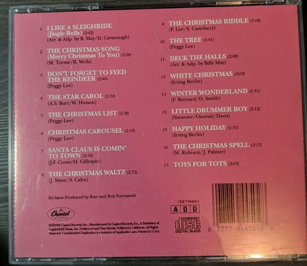 Christmas Carousel by Peggy Lee (Vocals) (CD, Sep1990, Capitol/EMI