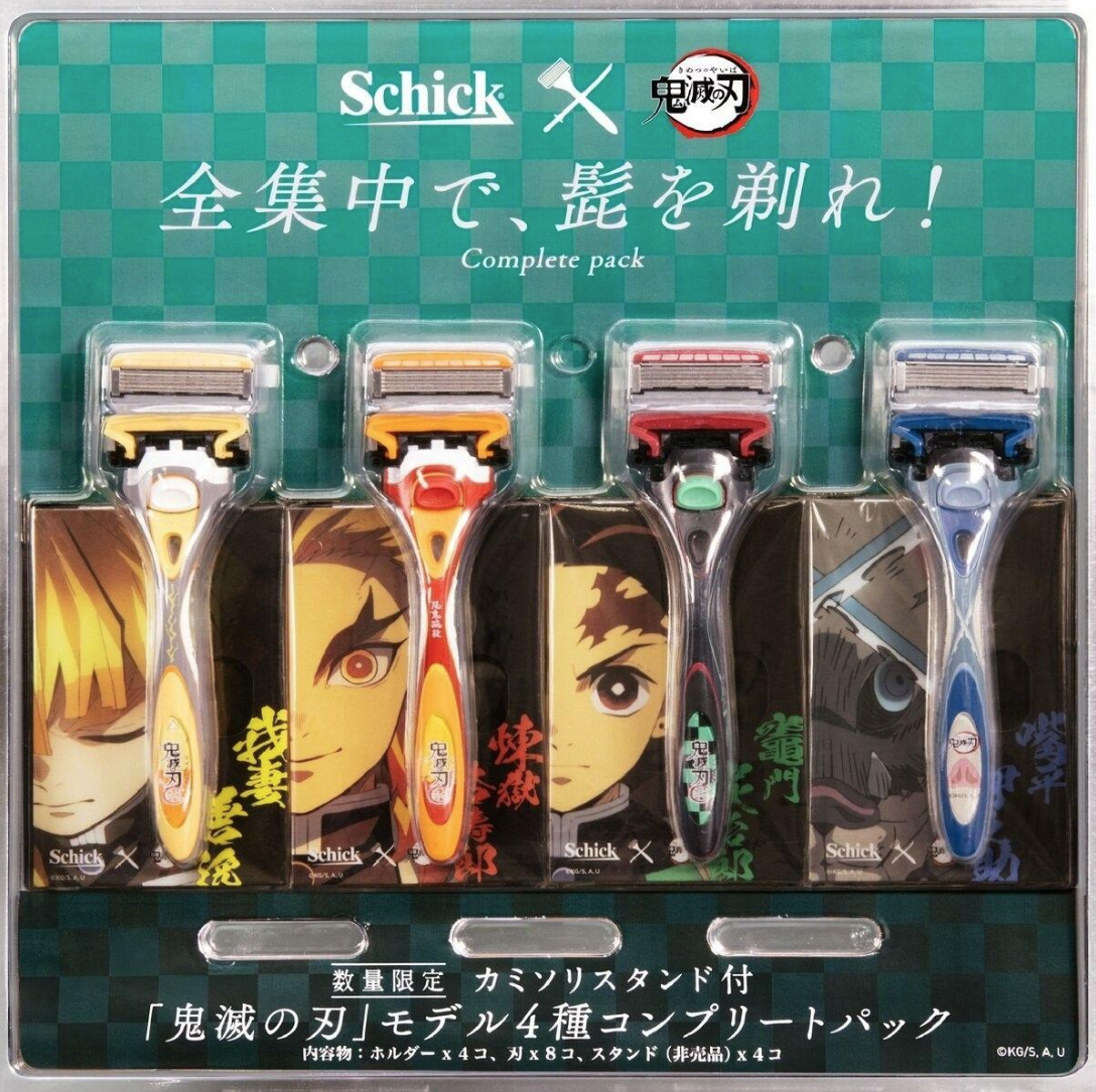 suger様 Demon Slayer Schick Hydro5 4 types pack Shaver Complete set