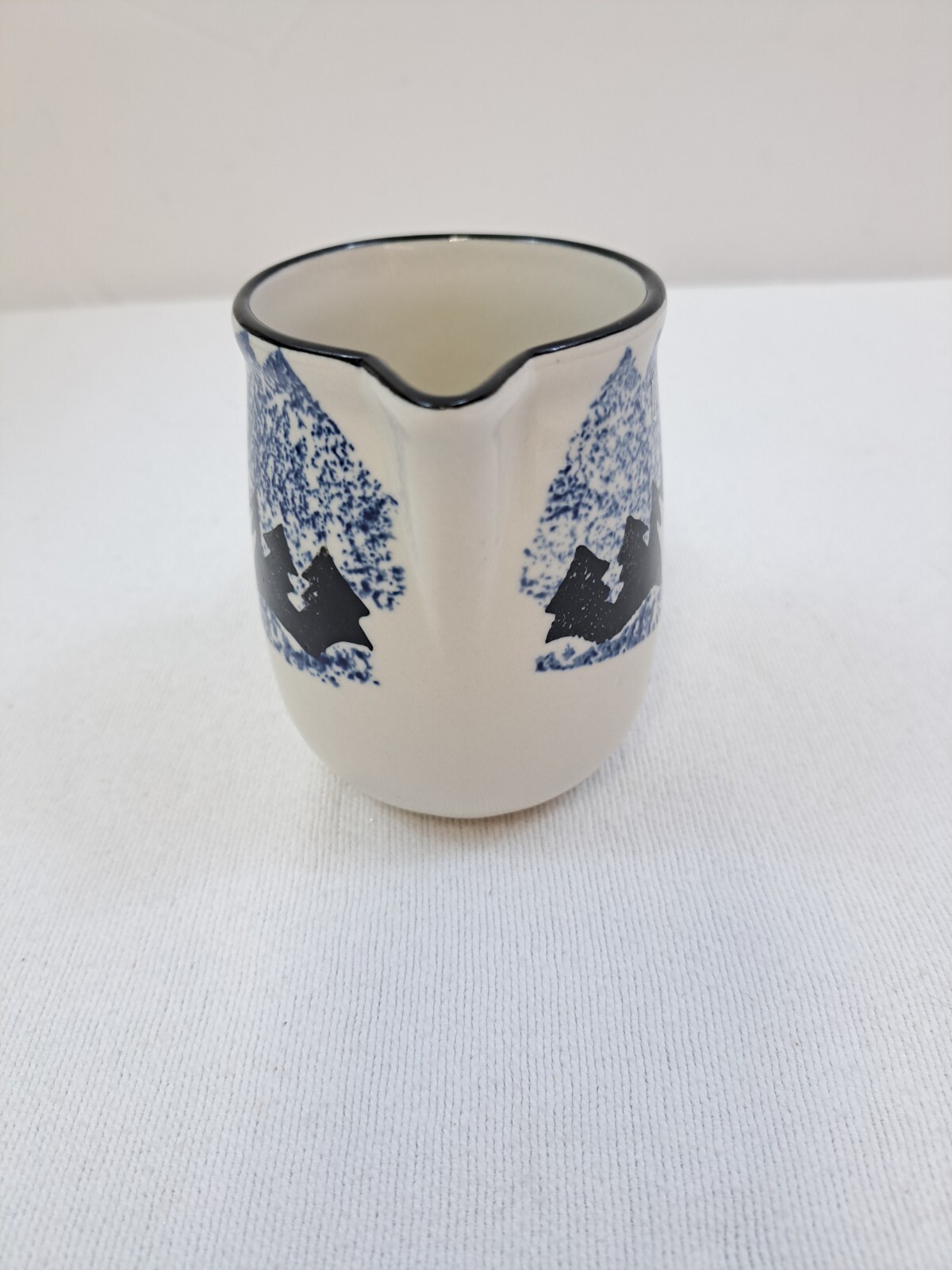 Folk Craft WOLF by Tienshan Blue Cream & Sugar w/Lid Matching Set eBay