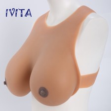 IVITA Silicone Breast Form J Cup Crossdresser Fake Boobs 4600g