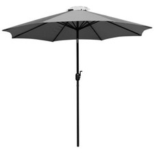 Gray 9 FT Round Umbrella with 1.5" Diameter Aluminum Pole