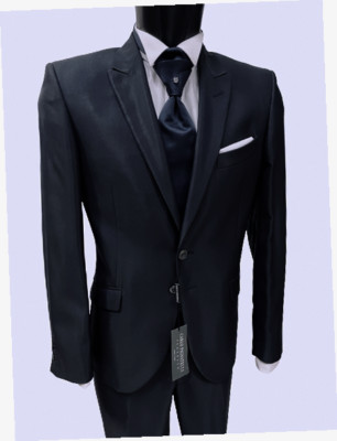 BRAUTKLEID GR. 50 BLAU SIGNIERT CARLO PIGNATELLI SUIT GROOM WEDDING DESIGNER