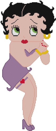CROSS STITCH+ CRAFT PATTERN Chubby Betty Boop Plus Size Garter Belt Heart Heels - Picture 8 of 18