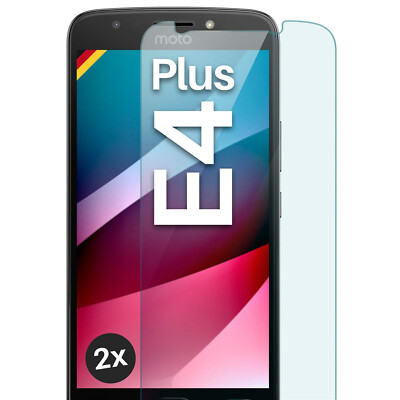 2x Echt Glas für Motorola Moto E4 Plus Panzerfolie Handy Premium Displayschutz