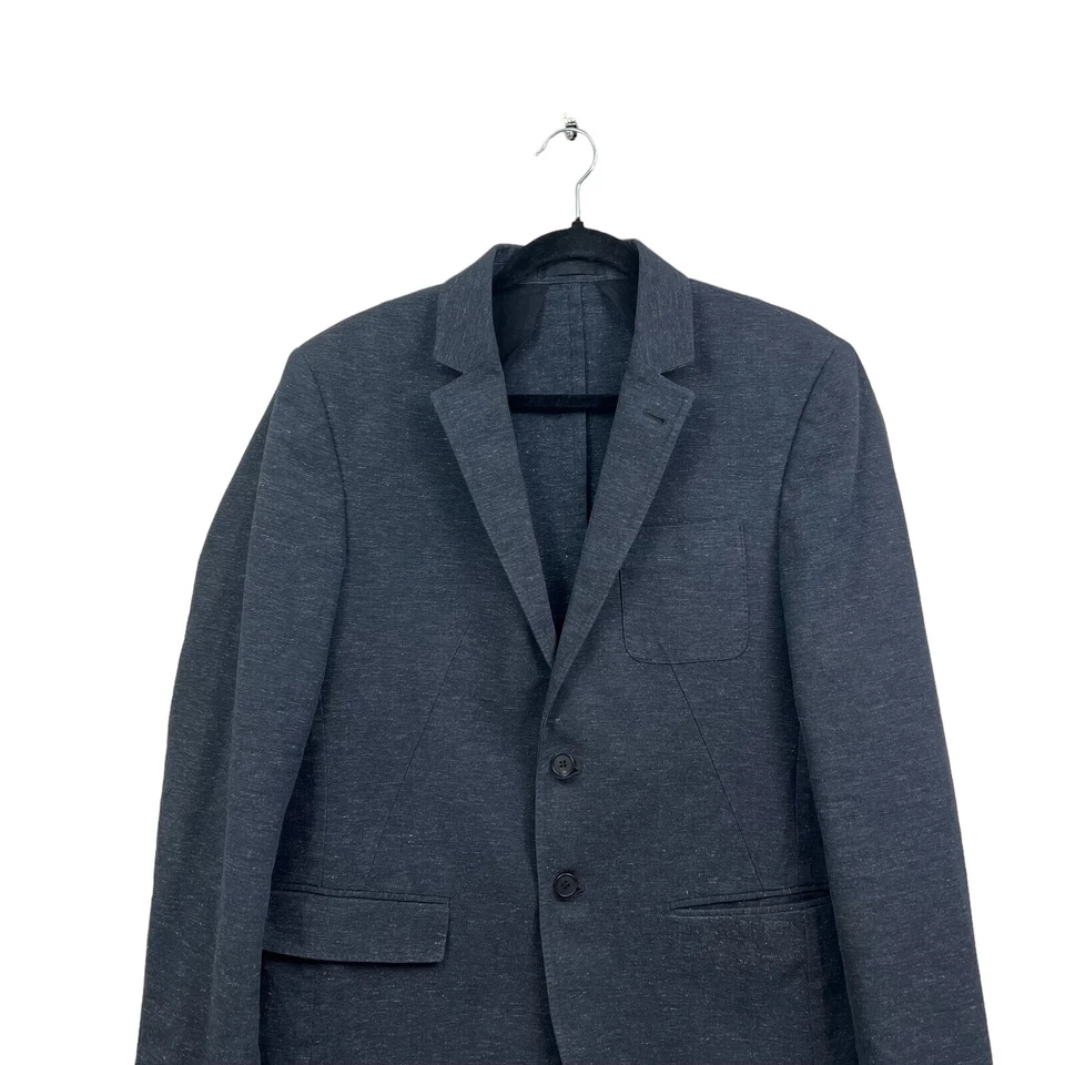 Abrigo Blazer Deportivo AllSaints Spitalfields Tela Italiana Dos Botones Gris Hombres Cuarenta Foto 2 de 4