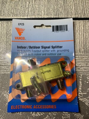 Vanco CPZ3 Indoor/Outdoor Signal Splitters and 3-Way Splitter 5-900mhz