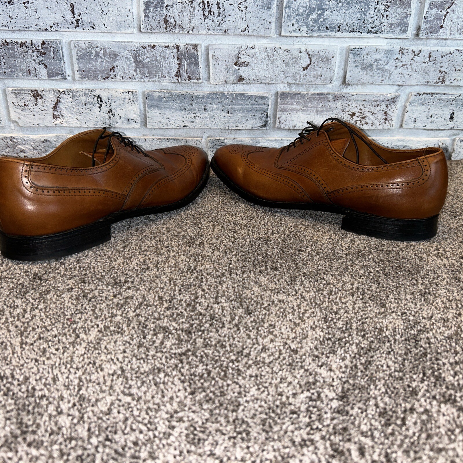 Bostonian Men's Yorkton Wing Oxford Tan Leather Dress Shoes 29343260 eBay