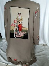 Blazer 36 38 40 Gehrock 3/4 Ärmel Khaki Grün Rot Jacke Weste Shirt Damen k524