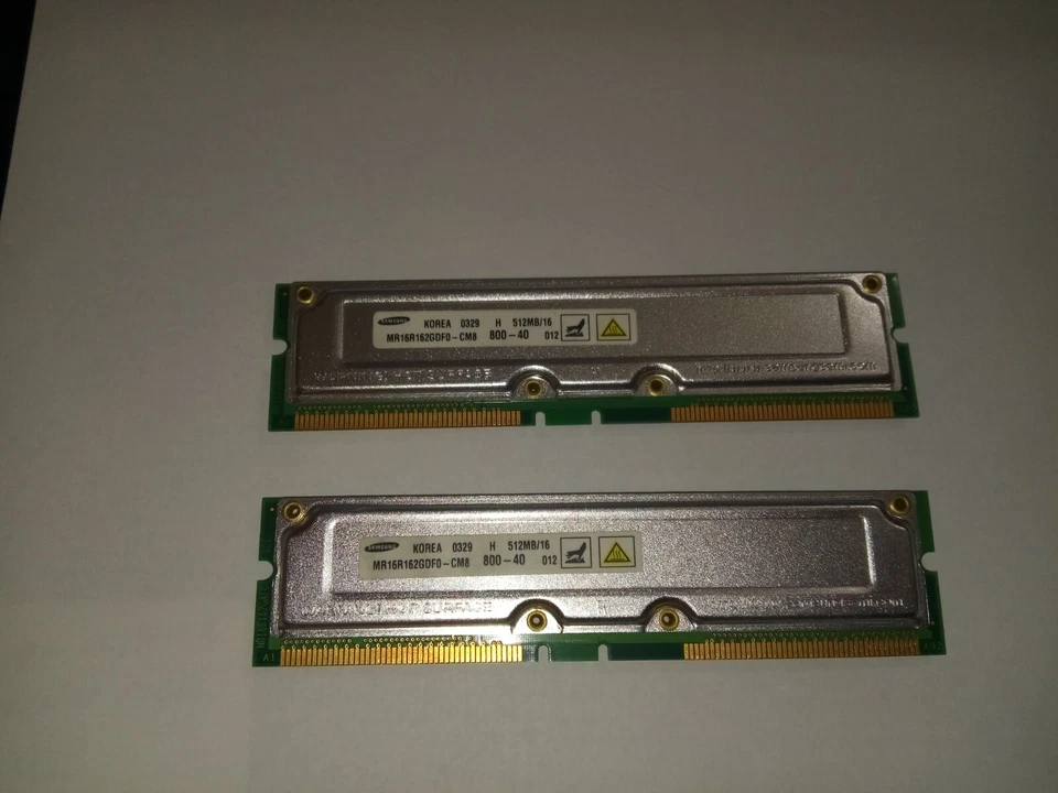 1GB 2X 512MB RAMBUS MEMORY 512/16 800-40 MR16R162GDF0-CM8 - Image 4 of 4