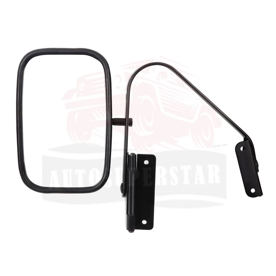 Espejos retrovisores manuales de visión lateral 2 piezas para camioneta Ford Bronco negros 1980-1996 Foto 2 de 4