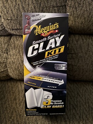 Meguiar's G191700 Smooth Surface Clay Kit Clear Coat Safe for Car/Auto Detailing