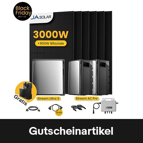 Balkonkraftwerk 3900Watt mit Speicher ECOFLOW Stream Ultra X 3,84kWh Komplettset