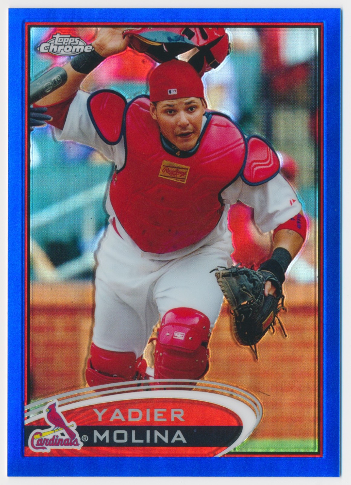 2012 Topps Chrome Yadier Molina /199 Blue Refractor #97