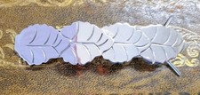 Taxco Mexico 4 Leaf Curved Barrette Hair Clip Ornament 13 g 925 Sterling Silver