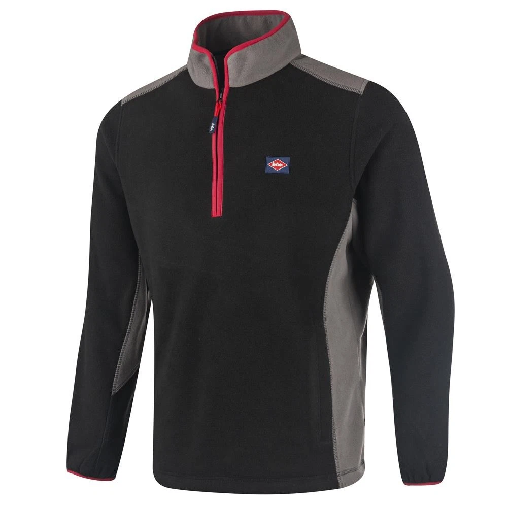 Suéter de trabajo térmico Lee Cooper polar con media cremallera polar polar para hombre