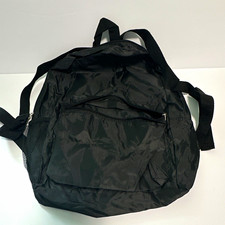 Black Medium Backpack Adjustable Shoulder Strap Zip Closure Pockets Unisex