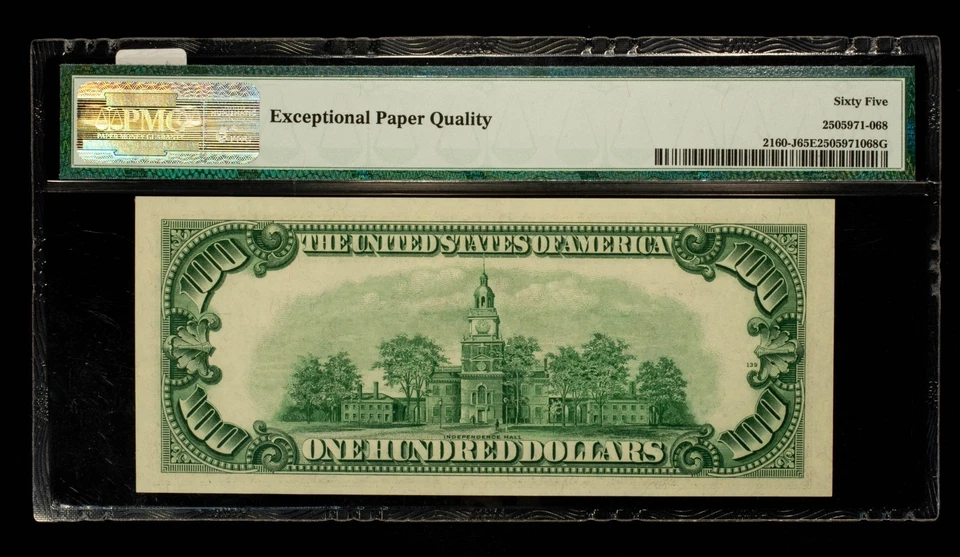 FR 2160-J $100 1950 C FR Note US JA Block Consecutive Pair - PMG 65 EPQ - CA1509 - Image 4 of 4