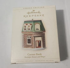 2006 Hallmark Keepsake Corner Bank #23 Ornament Nostalgic Houses & Shops