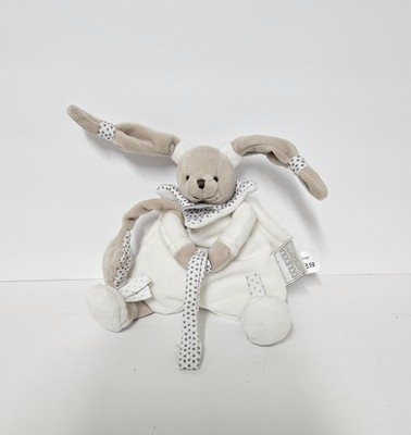 DouDou Compagnie Pantin Celeste Plush Rabbit Rattle Lovey Crib Paris France