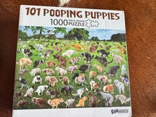 101 Pooping Puppies 1000 Piece Jigsaw Puzzle Funwares Dog Lover Complete