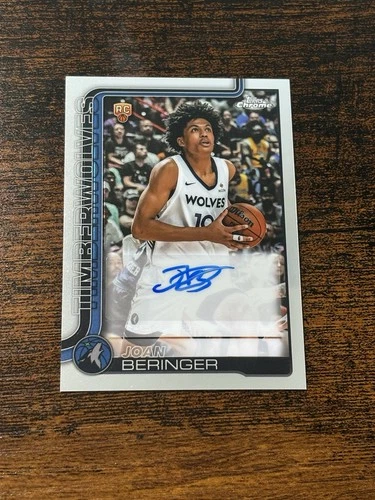 JOAN BERINGER 2025-26 TOPPS CHROME ROOKIE AUTOGRAPH RC AUTO TIMBERWOLVES