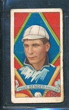 1912 T202 Hassan End Panel: CHIEF BENDER Philadelphia A's ~ GOOD to VG (Altered)