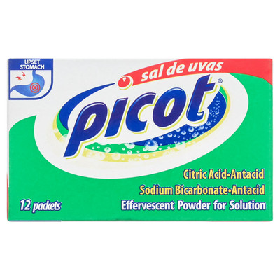 Sal De Uvas Picot an Effervescent Antacid Powder Solution for Symptoms 12 Count