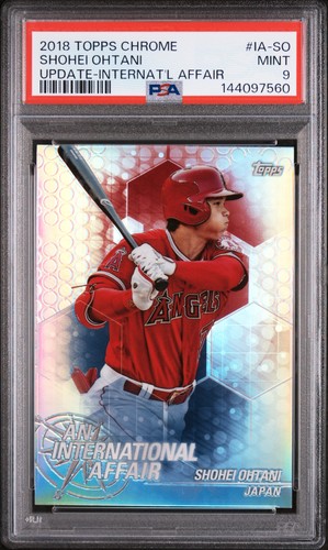 2018 TOPPS CHROME UPDATE AN INTERNATIONAL AFFAIR #IA-SO SHOHEI OHTANI PSA 9