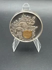 LUCKY RIPS 2 GRAM GOLD & 3OZ SILVER ANTIQUED COIN “TIS THE SEASON” TD MINT #59