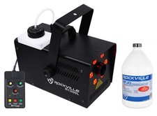 Rockville R1200L Fog/Smoke Machine w LED's, 7 Channel DMX 2 Remotes Gallon Fluid