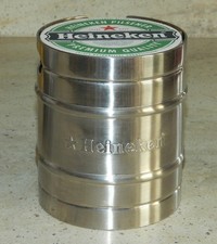Vintage Heineken Pilsener Beer Set of 65 Coasters with Metal Mini Bar Keg Holder