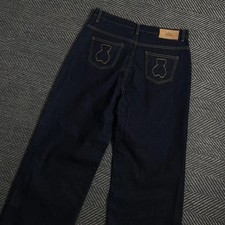 Acos Studio White Bear Stitch Raw Denim Pants, Size 3