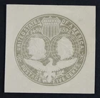 CKStamps: US Cut Square Stamps Collection Scott#U350a Slate Brown Error H NG