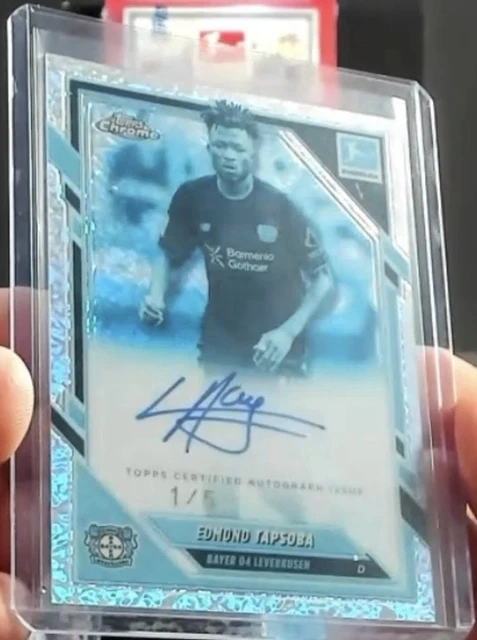 2025/26 Topps Chrome Bundesliga Edmond Tapsoba FROZENFRACTOR AUTO 1/5 LEVERKUSEN