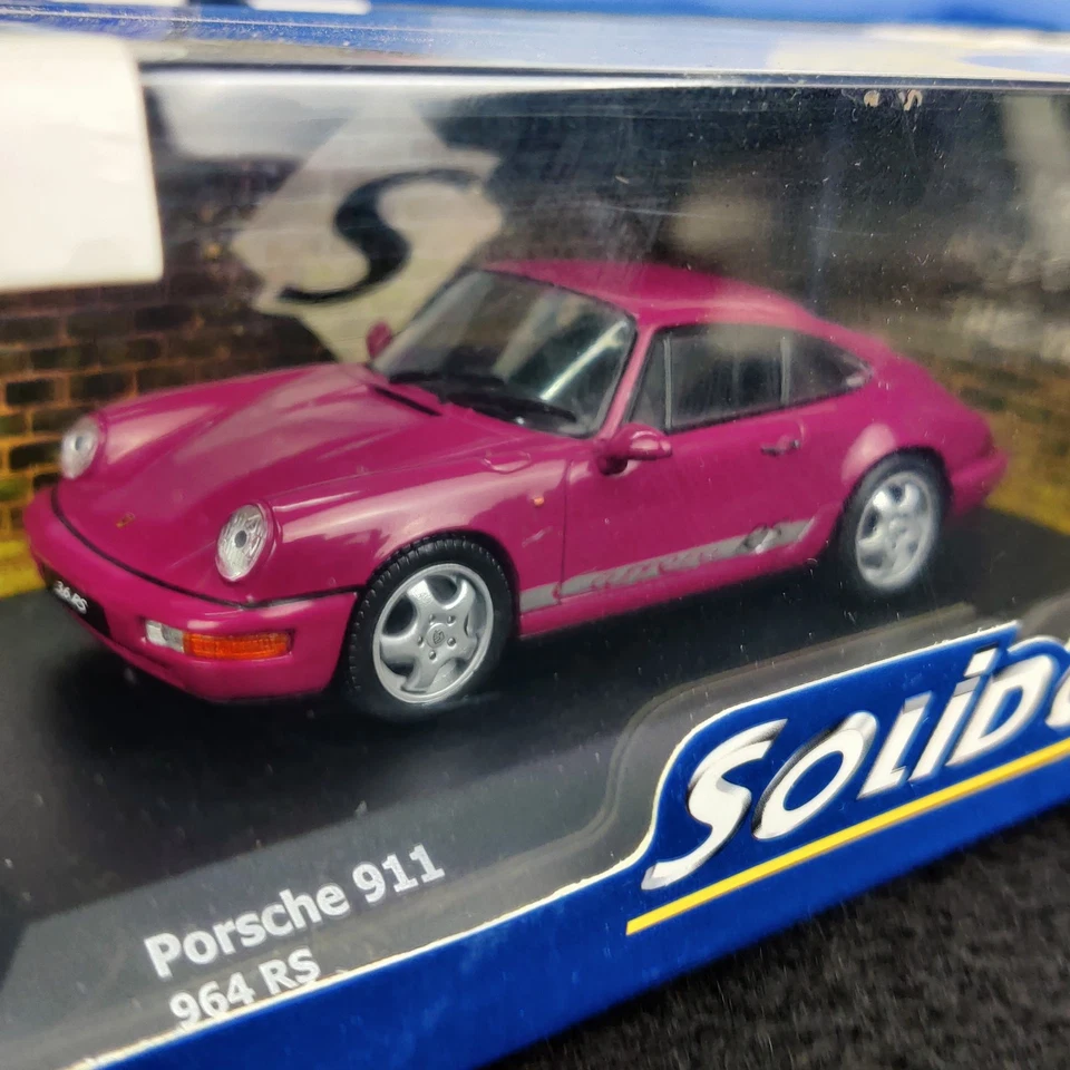 SOLIDO PORSCHE 911 964 CARRERA RS STAR RUBINO/VIOLA 1:43 NUOVO SCATOLA S4312902 - Immagine 3 di 4